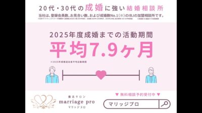 「婚活サロン　marriage pro」デジタルサイネージ広告